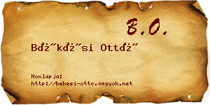Békési Ottó névjegykártya